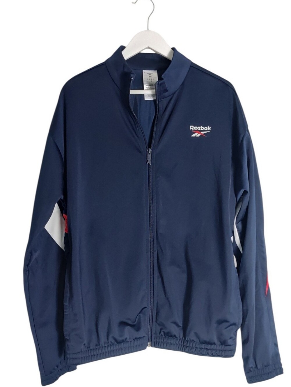 Mens Navy Reebok Classic Vector Track Jacket Sz Medium